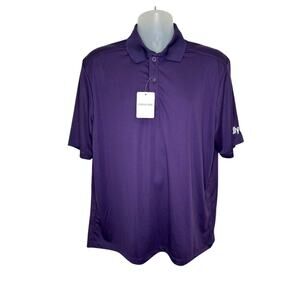 Trimark Mens Ally Embroidered Polo Shirt Dark Plum Purple Size Large Golf Polo